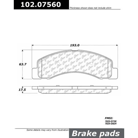 Centric Parts CTEK Brake Pads, 102.07560 102.07560